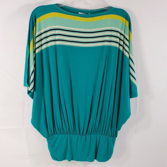 Max Studio Specialty SABINA Women’s Ribbed Waist Soft Draped Tunic Top - Medium - Picture 9 of 14